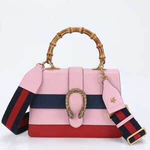 Gucci Bamboo Dionysus leather Crossbody Bag handbag pink